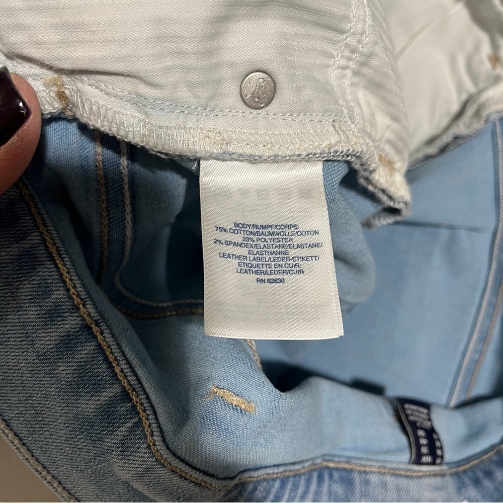 Lands End High Rise Straight Ankle Jeans Light Wash Plus Size 16 - Picture 9 of 11